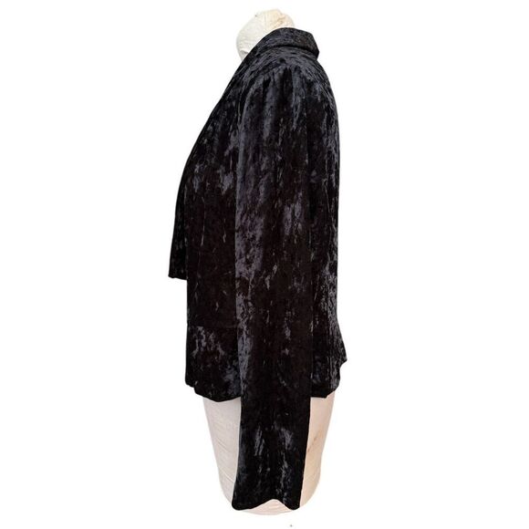 SOHO Apparel Ltd Crushed Velvet Blazer/Jacket Open Front Sz. XL - Picture 5 of 7
